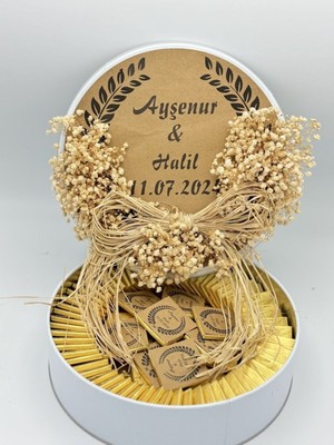 Mirabella Gift Isme Özel 70 Adet Cipso Süslemeli Hediyelik Söz,nişan Isteme Çikolatası Bebek Çikolatası