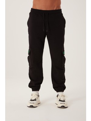 Quhox Erkek 3 Iplik Jogger Eşofman Altı Siyah