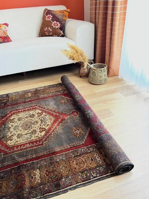 DesignEv 117X208 cm El Dokuma Dekoratif Türk Kilim Oturma Odası Için Yün Kilim