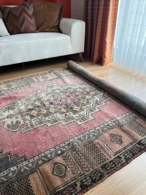 DesignEv 147X254 cm El Dokuma Nostaljik Türk Kilim Büyük Alanlar Için Yün Kilim