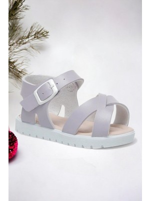 Ponchiq Lila Unisex Çocuk Sandalet Ortopedik Tabanlı Yumuşak Dış Yüzey 1. Sınıf Kalite