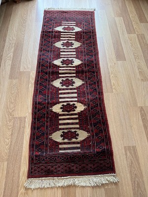 DesignEv 62X187 cm El Dokuma Canlı Renkli Küçük Boy Yolluk Uşak Kilim