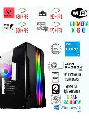 Ramtech Chimera X60 I5 9400F / RX580 8gb / 256GB SSD 1tb HDD / 16GB Ram Oyuncu Bilgisayarı