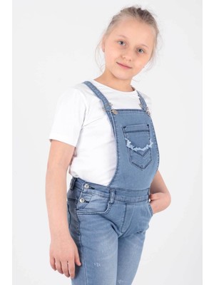 Ahengim Ahenk Kids AK5116-Y Kız Paça Pullu Bahçıvan Tulum