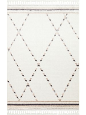 Eko Halı Terazzo White Beige Makine Halısı - Bej - 160X230 cm