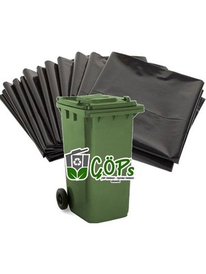 Cops 80 x110 cm Taşıma ve Nakliye Battal Boy Dökme Kalın Siyah Çöp Poşeti 10 adet