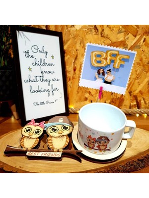 Md Best Friends 3D Figürlü Kupa ve Masa Lambası Arkadaşa Hediye