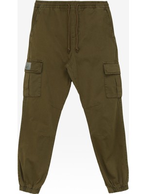 Caterpillar Lastikli Bel Lastikli Paça Regular Fit Haki Erkek Kargo Pantolon C4SM-PNT20