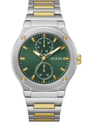 Guess GUGW0795G1 Quartz Çelik Altın/gri Yeşil Kadran 45 mm Erkek Kol Saati