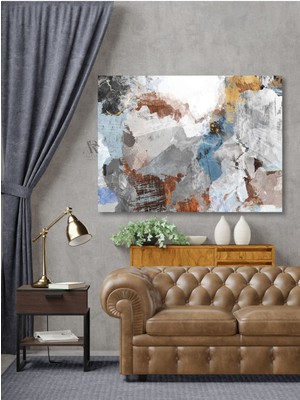Ar Ajans Kanvas Tablo Fırça Izleri Renkli Dekoratif Soyut Kanvas Tablo