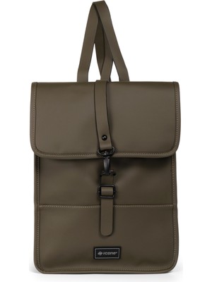 İcone Bag Mat Suni Deri Kanca Kapamalı Sırt Çantası