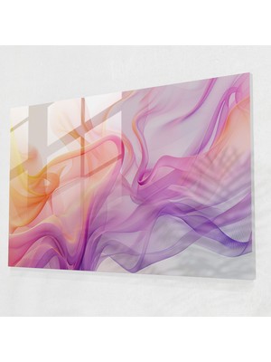 Painted Anarchy Cam Duvar Sanatı Soyut Sanat - Soyut Sanat, Akışkan Çizgiler, Cam Duvar Sanatı, Modern Sanat, 70X50