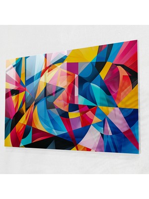 Painted Anarchy Soyut Sanat Cam Baskı - Soyut Sanat, Ev Dekorasyonu, Geometrik Şekiller, Cam Baskı, 45X30