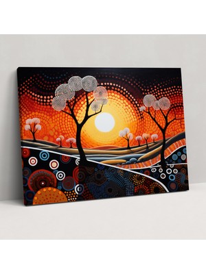 Painted Anarchy Aborijin Dreamtime Manzara Duvar Sanatı - Aborijin, Duvar Dekorasyonu, Aborijin, Duvar Sanatı, 50X30