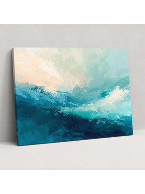 Painted Anarchy Serene Renk Paleti Soyut Sanat Duvar Dekorasyonu - Soyut Sanat, Kanvas Tablo, Ev Dekorasyonu, Duvar Dekorasyonu, 70 x 50 cm