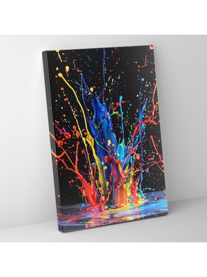 Painted Anarchy Splash Of Colour Wall Art - Aksiyon Tablo, Kanvas Tablo, Duvar Dekorasyonu, Duvar Sanatı, 30X50