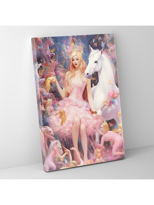 Painted Anarchy Barbie Kanvas Tablo - Soyut Ekspresyonist Sanat Eseri Duvar Sanatı - Barbie, Canlı Renkler, Barbie, Kanvas Tablo, 30 x 50 cm