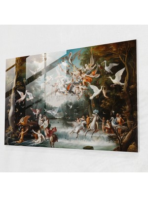 Painted Anarchy Barok Tarzı Resim Modern Sanat - Barok, Cam Duvar Sanatı, Barok Tarzı Resim, Ev Dekorasyonu, 45X30