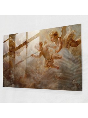 Painted Anarchy Barok Tarzı Resim Ev Dekorasyonu - Barok, Cennetsel Atmosfer, Barok Tarzı Resim, Dini Sahne, 70 x 50 cm
