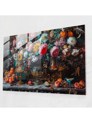 Painted Anarchy Barok Tarzı Resim Cam Duvar Sanatı - Barok, Canlı Renkler, Ev Dekorasyonu, Cam Sanatı, 45X30