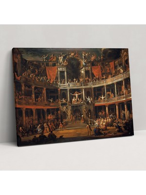 Painted Anarchy Opera Binası Performans Duvar Sanatı - Barok, Duvar Sanatı, Ev Dekorasyonu, Barok Tarzı Tablo, 50X30