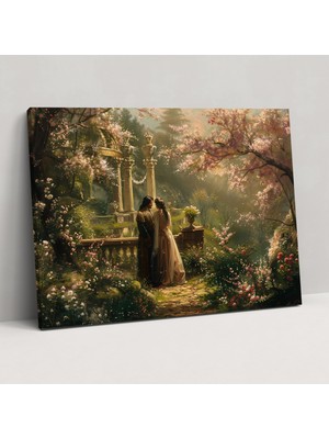 Painted Anarchy Barok Tarzı Resim Romantik Aşıklar Duvar Dekorasyonu - Barok, Barok Tarzı Resim, Ev Dekorasyonu, Kanvas, 70 x 50 cm