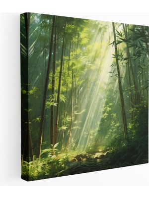 Painted Anarchy Asya Duvar Sanatı - Bambu Ormanı Kanvas Tablo - Asya, Kanvas Tablo, Ruhani Ambiyans, Duvar Dekorasyonu, 30X30