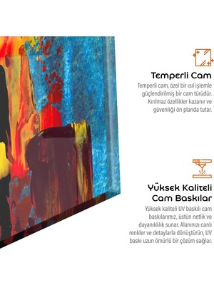 Painted Anarchy Barok Tarzı Resim Cam Baskı - Barok, Renkli Dekor, Pazar Sahnesi, Ev Dekorasyonu, 70 x 50 cm