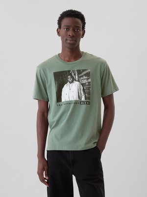 Gap Erkek Yeşil Biggie Grafikli T-Shirt