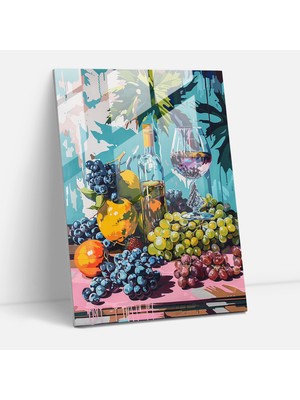 Painted Anarchy Natürmort Cam Baskı - Klasisizm+Popart, Cam Sanatı, Modern Sanat, Ev Dekorasyonu, 30 x 45 cm