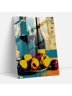 Painted Anarchy Natürmort Pop Cam Baskı - Klasisizm+Popart, Cam Duvar Sanatı, Pop Art, Cam Baskı, 30 x 45 cm