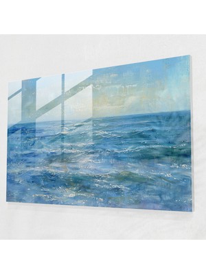 Painted Anarchy Parıldayan Sular Claude Monet Cam Baskı - Claude Monet, Cam Sanatı, Cam Baskı, Modern Sanat, 45 x 30 cm