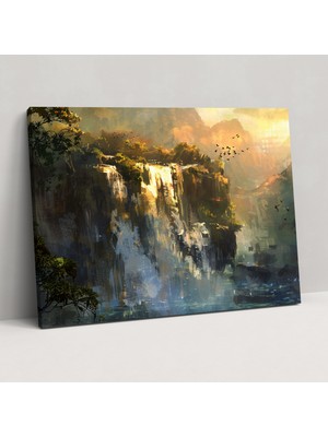 Painted Anarchy Şelale Rüyası Kanvas Tablo - Claude Monet, Ev Dekorasyonu, Duvar Dekorasyonu, Kanvas Tablo, 50 x 30 cm