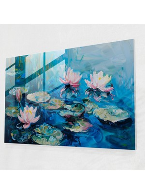 Painted Anarchy Claude Monet Nilüferler Cam Baskı - Claude Monet, Claude Monet, Cam Baskı, Cam Duvar Tablosu, 45 x 30 cm