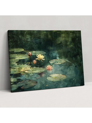 Painted Anarchy Sakin Gölet Kanvas Tablo - Claude Monet, Claude Monet, Duvar Dekorasyonu, Kanvas Tablo, 50 x 30 cm