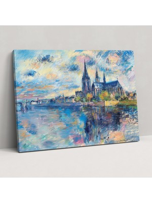 Painted Anarchy Claude Monet Rouen Katedrali Duvar Sanatı - Claude Monet, Duvar Dekorasyonu, Kanvas Tablo, Ev Dekorasyonu, 50 x 30 cm