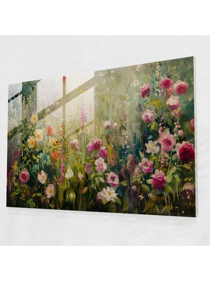 Painted Anarchy Claude Monet Cam Duvar Sanatı Empresyonist Bahçe - Claude Monet, Claude Monet, Ev Dekorasyonu, Cam Sanatı, 45 x 30 cm