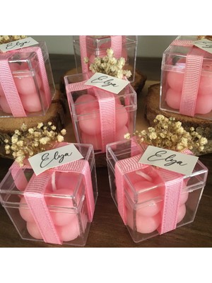 Sakızağacı Pembe Bubble Mum Doğumgünü,nişan,özel Gün Hediyeliği Pembe Bubble Candle