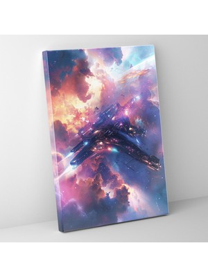 Painted Anarchy Uzay Araştırmaları Kanvas Tablo - Fütürizm, Kanvas Tablo, Duvar Sanatı, Kanvas Tablo, 30 x 50 cm