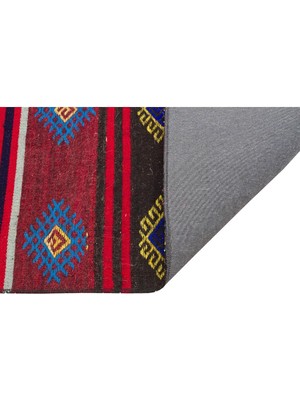 Grand Hedef Halı El Dokuma Çok Renkli Çiçekli Desen Vintage Kilim