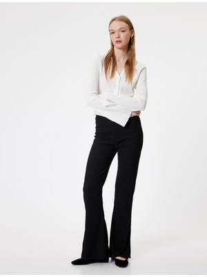 Koton Ispanyol Paça Tayt Pantolon Yüksek Bel Skinny Fit