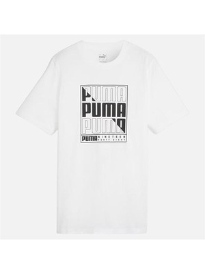 Puma Graphics Box Tee Beyaz Erkek Spor Tişört - 680172 02