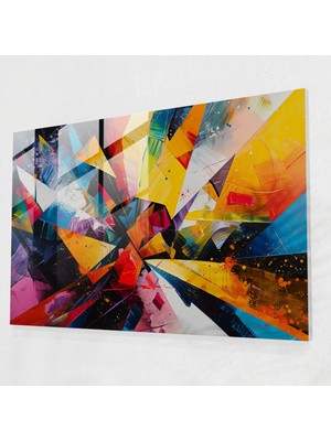Painted Anarchy Canlı Renkli Patlama Cam Baskı - Soyut Sanat, Modern Sanat, Soyut Sanat, Cam Baskı, 70X50