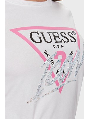 Guess Ls Vn Icon Tee Kadın Kazak