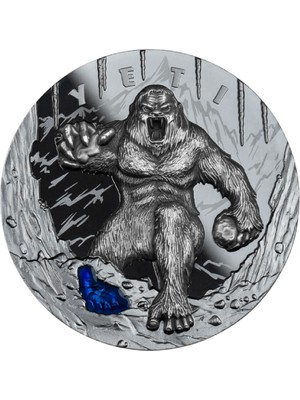 Agakulche Yeti 2022 2 Ons 62.20 Gram Gümüş Sikke Coin (999.0)