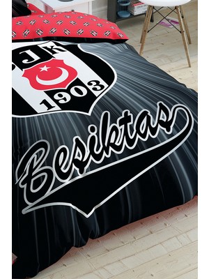 Taç Beşiktaş Light Glow Tek Kişilik  Pamuk Lisanslı Nevresim Takımı