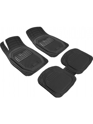 Gold  Renault Megane 2 Sedan  3D Hasırlı Karbon Oto Paspas Ceo