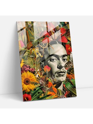Painted Anarchy Eclectic Fusion Glass Print - Frida Kahlo Eserleri 30X45 cm