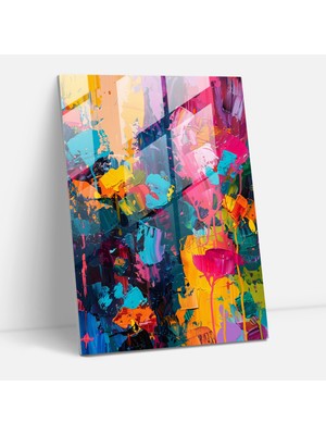 Painted Anarchy Frida Kahlo Style Cam Duvar Sanatı- Frida Kahlo Eserleri 30X45 cm