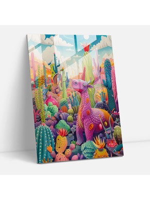 Painted Anarchy Frida Kahlo Style Cam Duvar Sanatı- Frida Kahlo Eserleri 30X45 cm